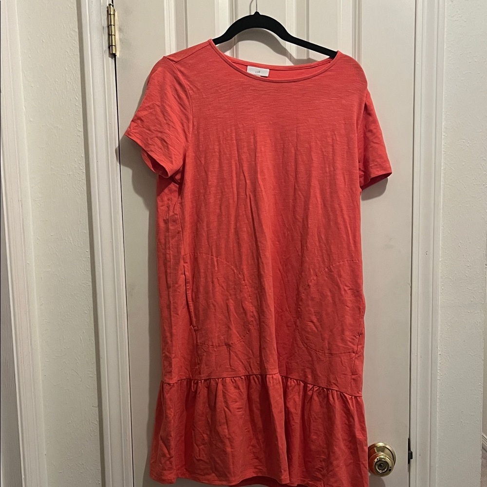 J. Jill Pink Tshirt Dress with pockets!